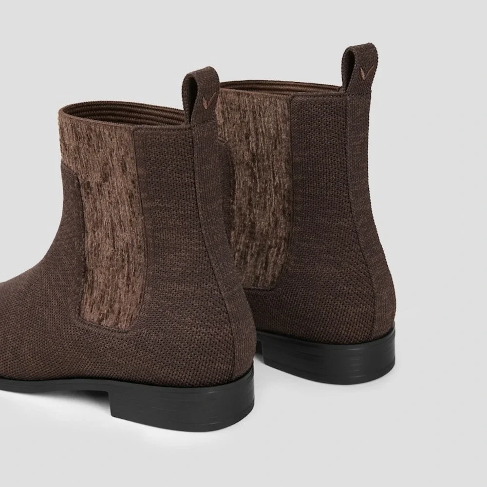 VIVAIA‎ Water-Repellent Square Toe Boots Dark Chocolate size EU/40 US/9